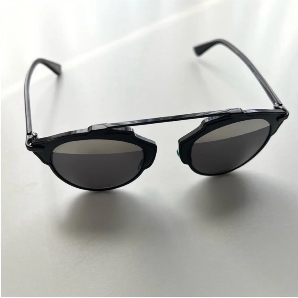 CHRISTIAN DIOR Designer SoReal Sunglasses Black/Silver